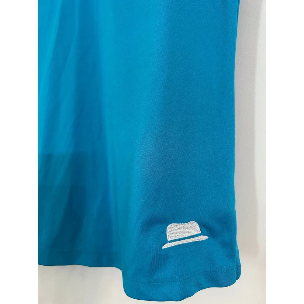 Bermuda Sands Womens Sleeveless Golf Polo Top Blue Ikat Print Quarter Zip Size M - Picture 4 of 9
